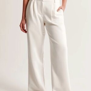 Abercrombie & Fitch  Sloan Cream Wide Leg Pants Womens 00: XS